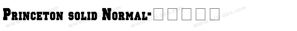 Princeton solid Normal字体转换